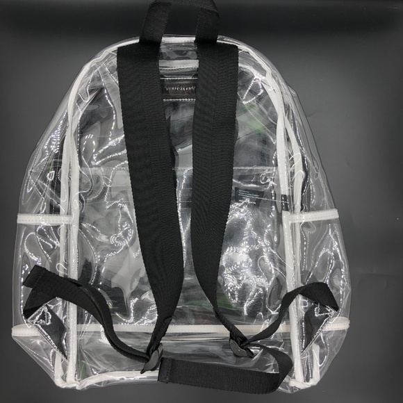 Urban Outfitters Mens Clear Vinyl Full Size Backpack - Picture 3 of 6